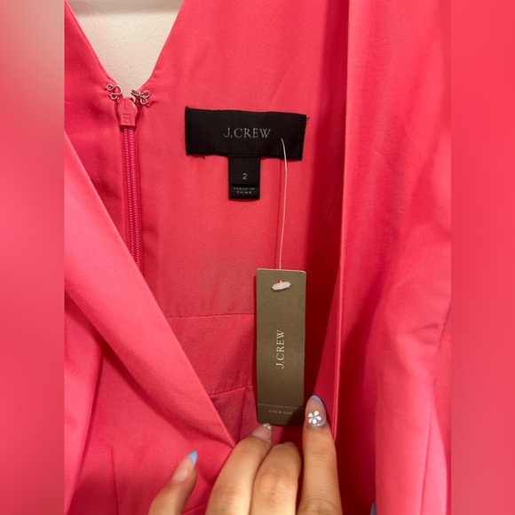 NWT J.Crew V-Neck A-Line Faille Party Dress Size 2 - Picture 7 of 10